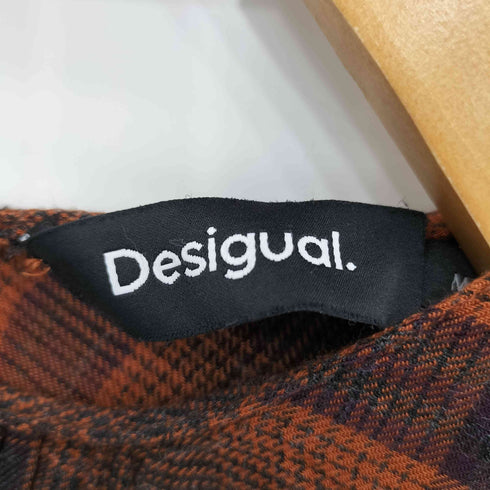デシグアル Desigual チェックギャザーブラウス レディース