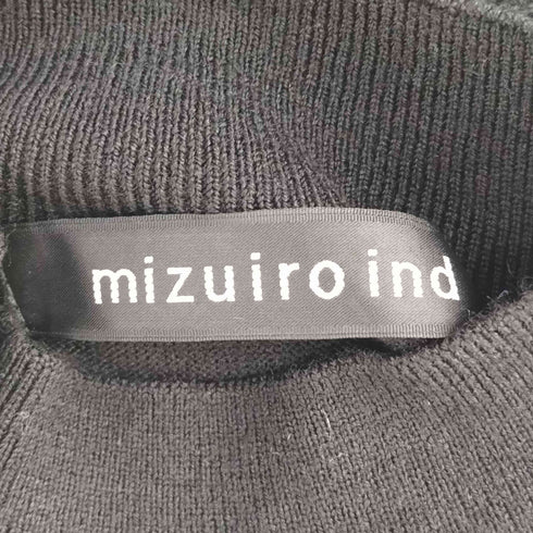 ミズイロインド mizuiro ind ミッドネック ウールアクリルニット レディース