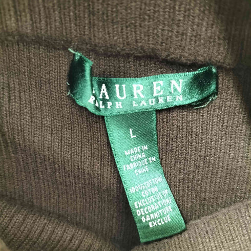 ローレンラルフローレン LAUREN RALPH LAUREN ハイネック ボーダーニット レディース import:L