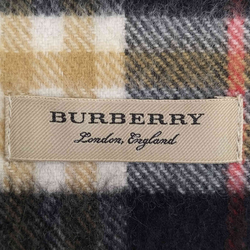 バーバリーロンドン BURBERRY LONDON England 現行 ノバチェック フリンジマフラー レディース