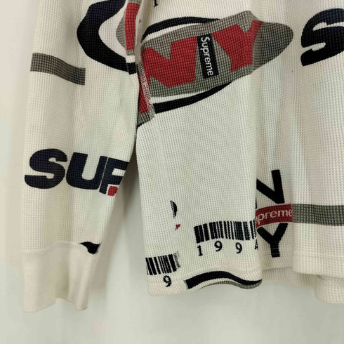 シュプリーム Supreme 18AW NY WAFFLE THERMAL ワッフル サーマル ロングスリーブ トレーナー メンズ M