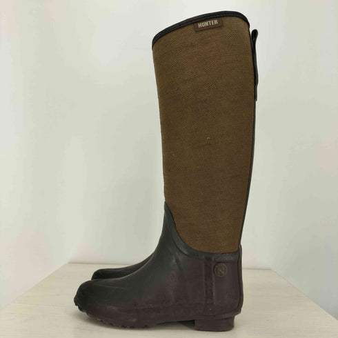 ハンター HUNTER キャンバス地切替 レインブーツ レディース 37