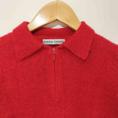 ツモリチサト TSUMORI CHISATO モヘヤ ハーフジップ ニットポロ レディース JPN:M
