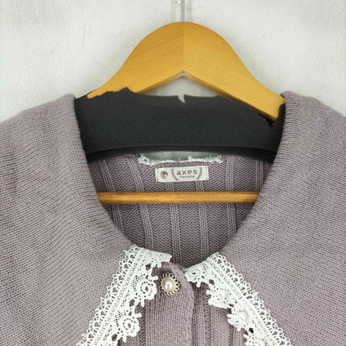 アクシーズファム axes femme ビック襟 ニットカーデ レディース JPN:M