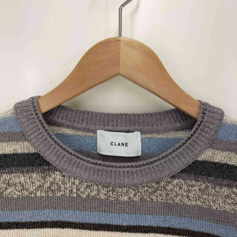 クラネ CLANE MOLE MIX BORDER KNIT TOPS レディース JPN:1