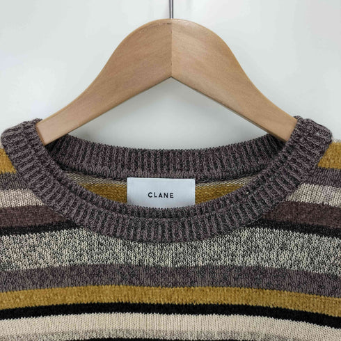 クラネ CLANE MOLE MIX BORDER KNIT TOPS レディース JPN:1