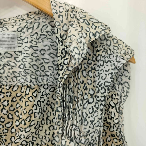 コムデギャルソン COMME des GARCONS アニマル柄 インサイドアウト ノースリーブ ボタンレスベスト レディース S