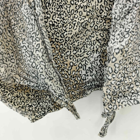 コムデギャルソン COMME des GARCONS アニマル柄 インサイドアウト ノースリーブ ボタンレスベスト レディース S