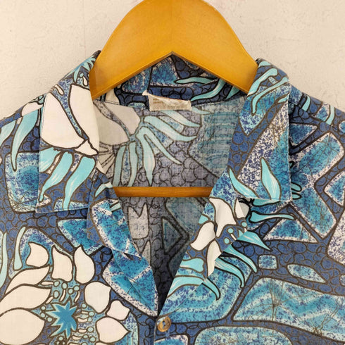 Barefoot in Paradise 80S USA製 ボタニカルアロハシャツ メンズ import:L