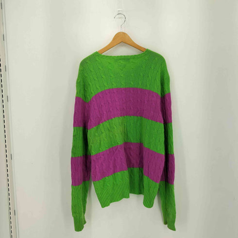 ポロバイラルフローレン Polo by RALPH LAUREN 90s カシミヤ100% ケーブル編み クルーネックニット メンズ XL