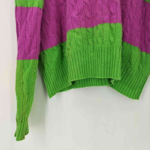 ポロバイラルフローレン Polo by RALPH LAUREN 90s カシミヤ100% ケーブル編み クルーネックニット メンズ XL
