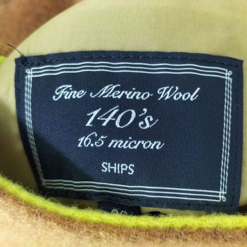 シップス SHIPS SUPER140 配色 リバーシブル ノーカラー コー レディース JPN:36 36