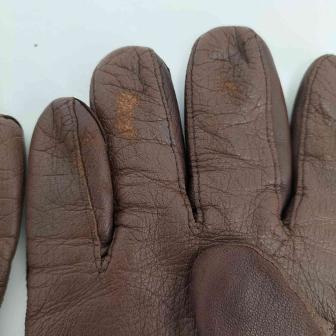 gloves レザーグローブ メンズ ラムレザー 手袋 3本ラインデザイン カシミヤニット裏地 メンズ