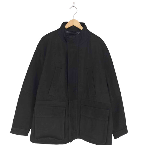 ザラ ZARA buffalo leather リラックスフィット レザーパーカ メンズ XL