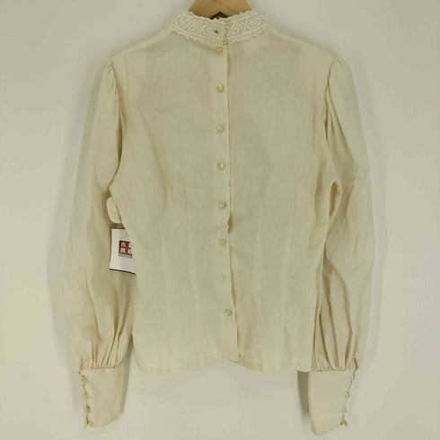 ガニーサックス GUNNE SAX GUNNIES 70S スタンドカラー L/S フリル レース ブラウス vintage レディース