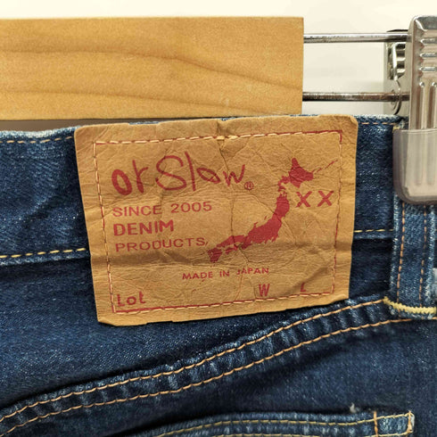 オアスロウ orSlow 日本製 5ポケット ジップフライ ストレート デニム パンツ 濃紺 レディース JPN:2