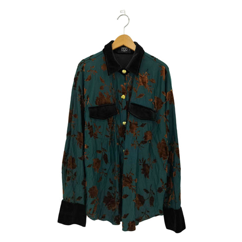 ITOO 金ボタン ポリナイロン総柄L/S シャツ レディース JPN:S