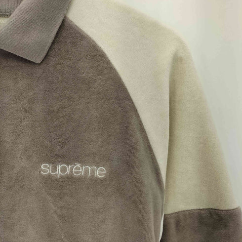 シュプリーム Supreme 22AW Paneled Velour LS Polo メンズ JPN:S