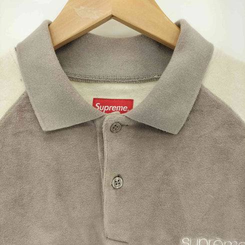 シュプリーム Supreme 22AW Paneled Velour LS Polo メンズ JPN:S