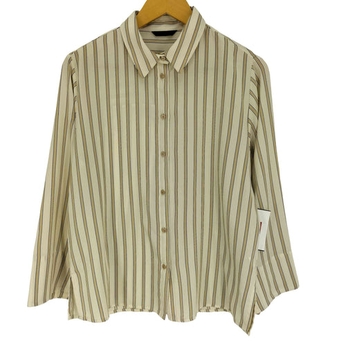 ザラ ZARA マルチストライプ L/S シャツ レディース import:M