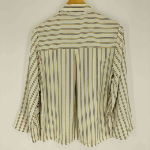 ザラ ZARA マルチストライプ L/S シャツ レディース import:M