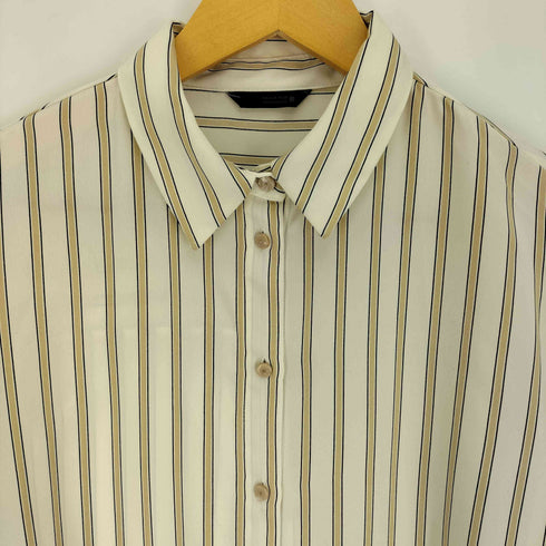 ザラ ZARA マルチストライプ L/S シャツ レディース import:M