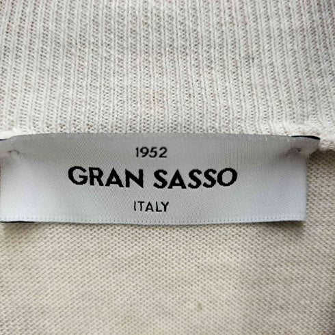 グランサッソ Gran Sasso ハイゲージコットン ダブルジップ ニットブルゾン メンズ EUR:46