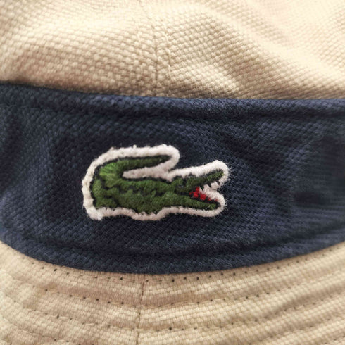 ラコステ LACOSTE ワニ 刺繍 リバーシブル バケット サファリ ハット メンズ