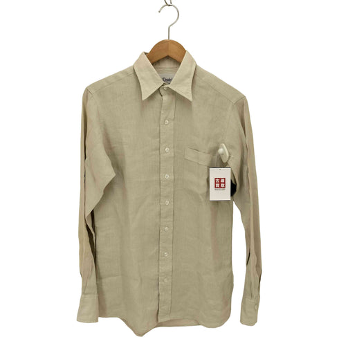 ドレイクス Drakes 別注 リネン ソリッド レギュラーカラーシャツ メンズ US:38