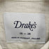 ドレイクス Drakes 別注 リネン ソリッド レギュラーカラーシャツ メンズ US:38