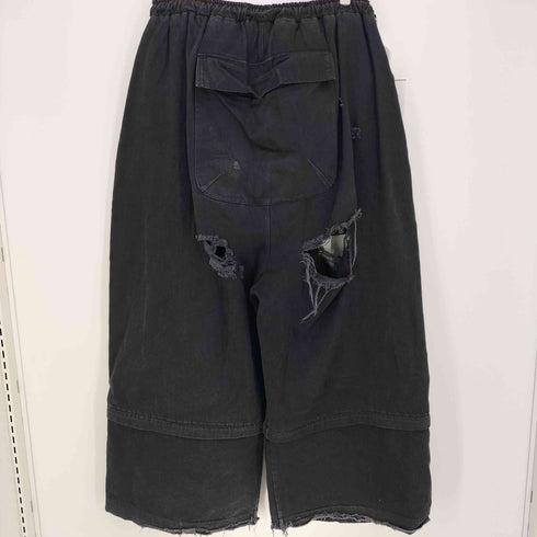 YORI SPORT 25ss ZIP UNDERWEAR DENIM 2WAY デストロイ ダメージ バギーデニム メンズ 36