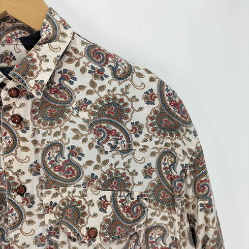 リズウェア LIZ wear 90S ペイズリー L/S ウエスタン シャツ レディース import:M
