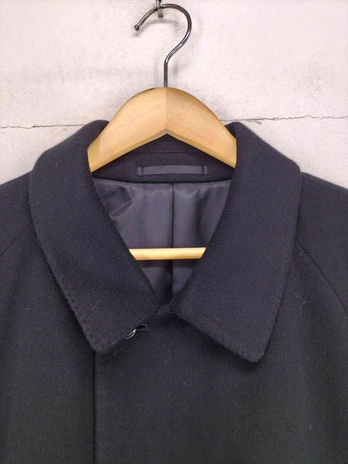 pure cashmere 比翼ステンカラーコート メンズ L