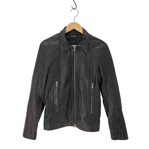 ジャックローズ JACKROSE ダブルジップ IDEALジップ 豚革 ピッグレザー シングル ライダース ジャケット Y2K メンズ JPN:4