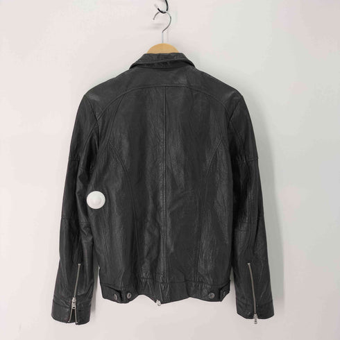 ジャックローズ JACKROSE ダブルジップ IDEALジップ 豚革 ピッグレザー シングル ライダース ジャケット Y2K メンズ JPN:4