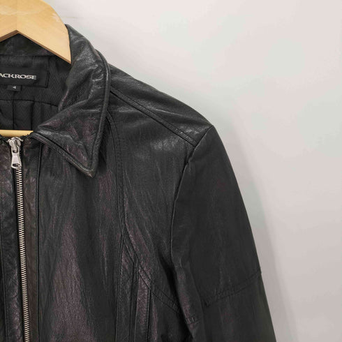 ジャックローズ JACKROSE ダブルジップ IDEALジップ 豚革 ピッグレザー シングル ライダース ジャケット Y2K メンズ JPN:4