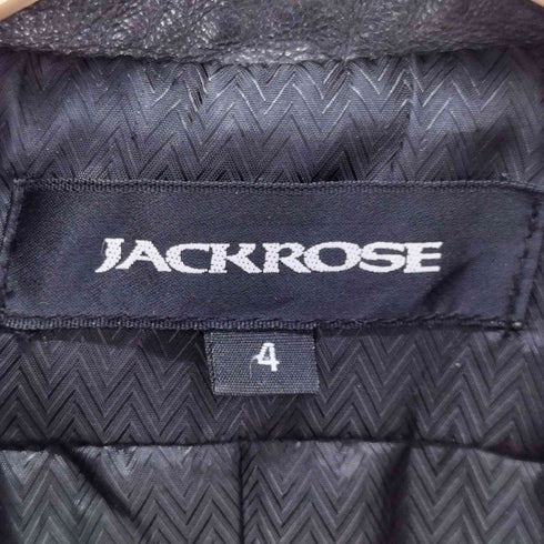 ジャックローズ JACKROSE ダブルジップ IDEALジップ 豚革 ピッグレザー シングル ライダース ジャケット Y2K メンズ JPN:4