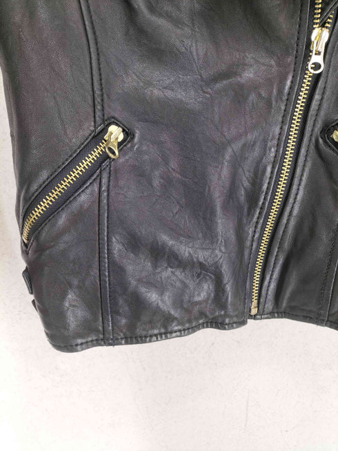 アナザーエディション Another Edition lamb leather ラムレザーダブルライダースジャケット レディース M