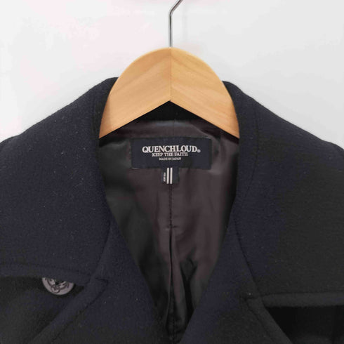 QUENCHLOUD 日本製 碇ボタン ウール ピーコート メンズ