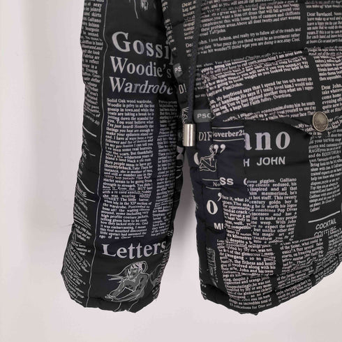 ジョンガリアーノ JOHN GALLIANO イタリア製 ニュースペーパーダウンジャケット メンズ