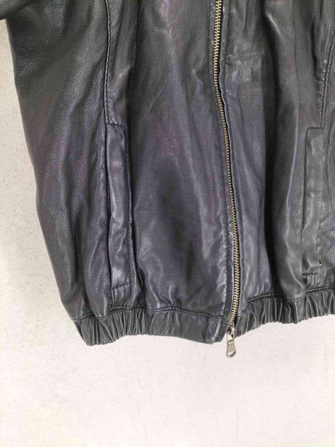Lotta Love lamb leather ラムレザーダブルジップノーカラージャケット レディース F
