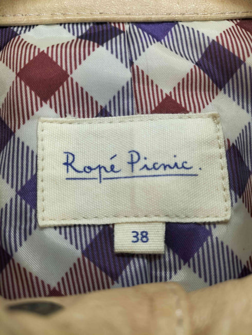 ロペピクニック Rope Picnic pig leather ピッグレザーシングルライダースジャケット レディース 38