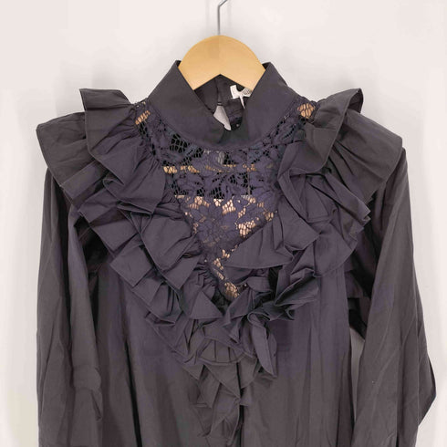 ラベルエチュード la belle Etude Belle vintage レース×フリルシャツブラウス レディース FREE