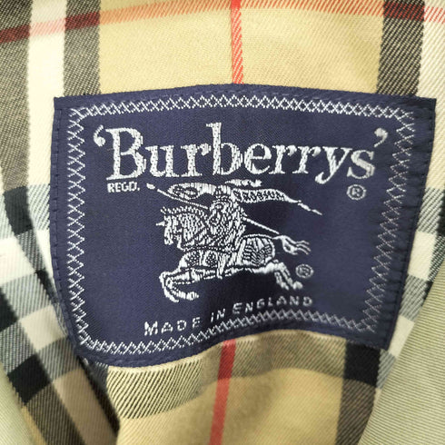 バーバリーズ BURBERRYS MADE IN ENGLAND 裏地ノバチェック比翼ステンカラーコート メンズ