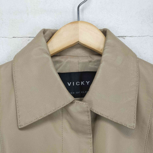 ビッキー VICKY pig leather ピッグレザー比翼ジャケット レディース 2