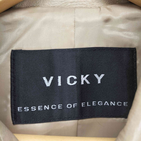 ビッキー VICKY pig leather ピッグレザー比翼ジャケット レディース 2