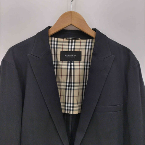 バーバリーブラックレーベル BURBERRY BLACK LABEL 裏地 ノバチェック 背抜き 2B シングル テーラード ジャケット メンズ import:L