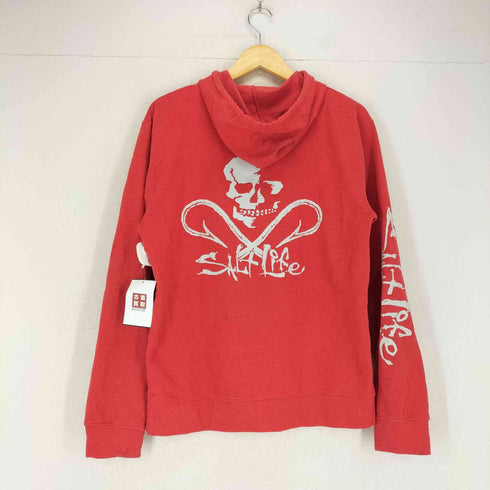 LIVE SALTY スカルプリントプルオーバーパーカー メンズ JPN:L