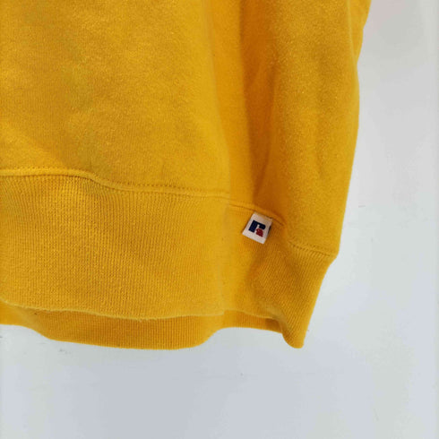 ラッセルアスレチック RUSSELL ATHLETIC USA製 前V 無地 ブランク トレーナー スウェット マスタード 裏起毛 メンズ import:XL