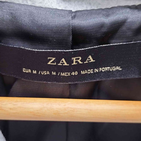 ザラ ZARA ポルトガル製 比翼 スタンドネック バルマカーンコート ステンカラーコート メンズ import:M